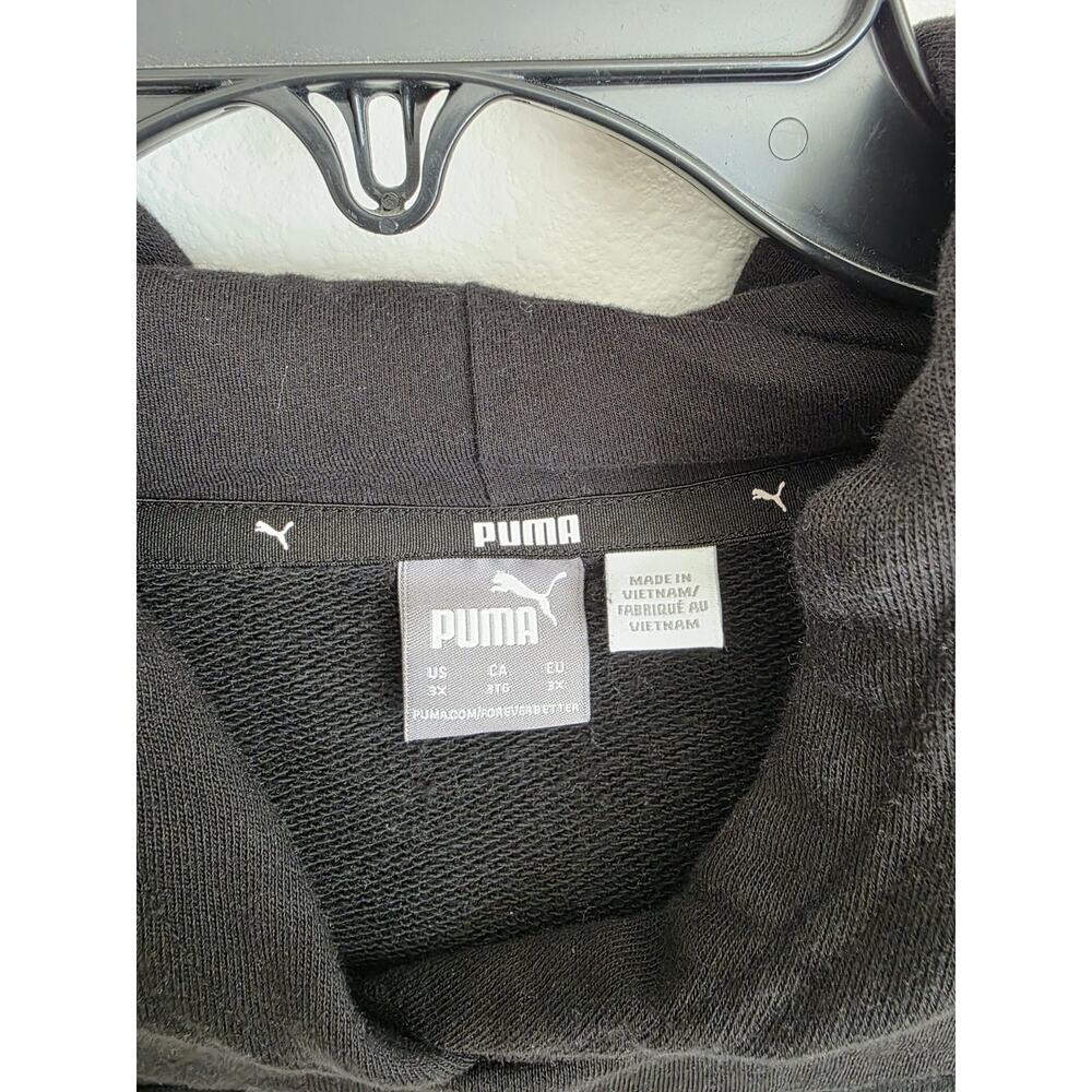 Puma Black/White Amplified Cropped Logo Hoodie 3xl - Picture 3 of 8